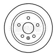Borg & Beck 2 x Solid Rear Brake Discs BBD4757