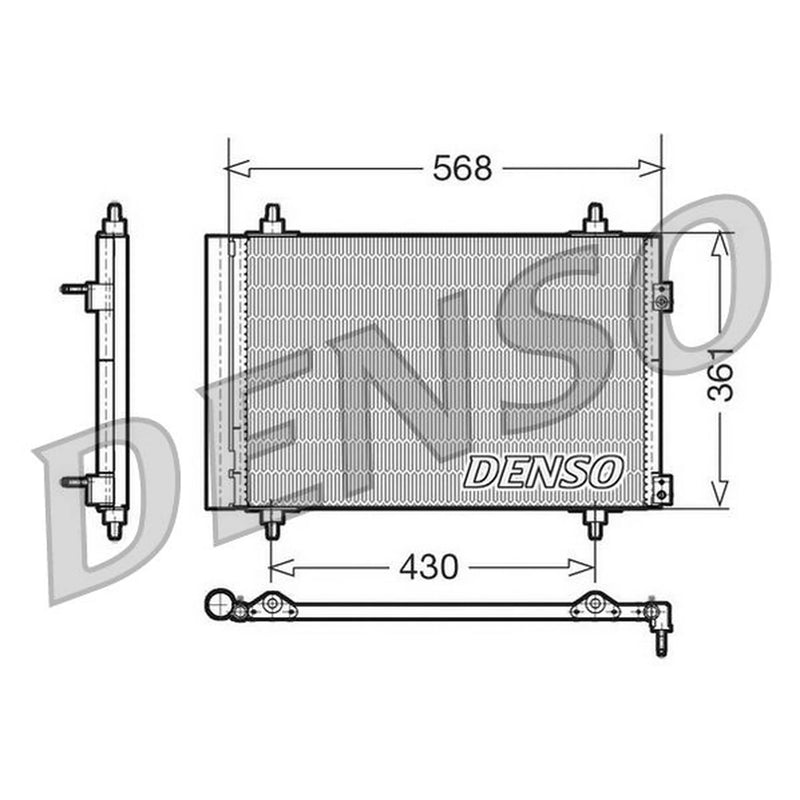 Denso Air Conditioning Condenser DCN07008