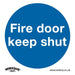 Sealey Mandatory Safety Sign Fire Door Keep Shut Self-Adhesive Vinyl SS1V1 Sealey  - Town Parts