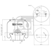 Febi Air Suspension Bellow Front Right 35694