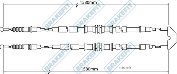 Apec Handbrake Cable Left Rear fits Opel Combo Box Body 2004-2012 1.3 1.4 1.7