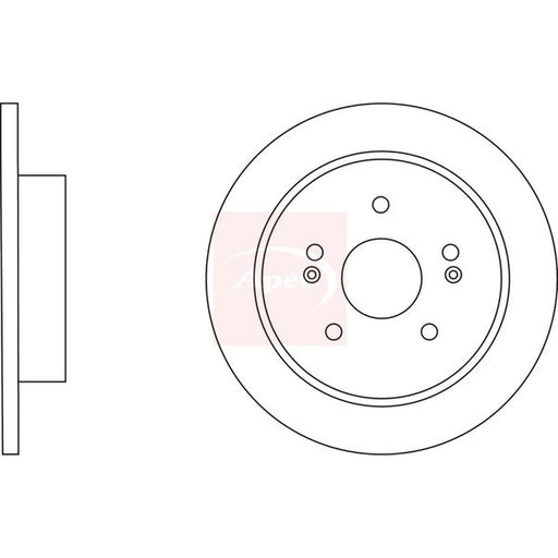 Apec 2 x Solid Rear Brake Discs DSK3144
