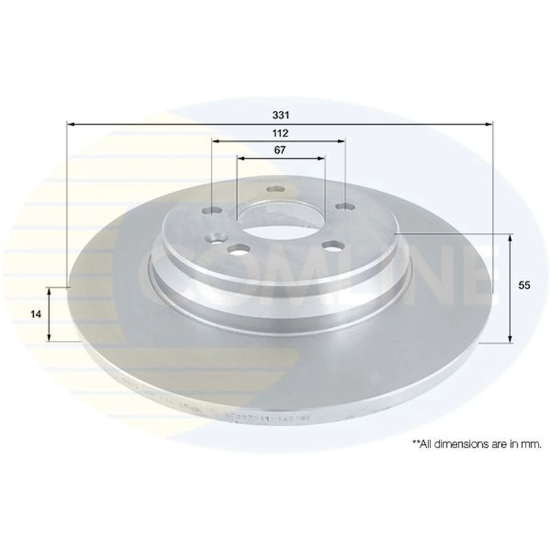 Comline 2 x Solid Rear Brake Discs ADC1634