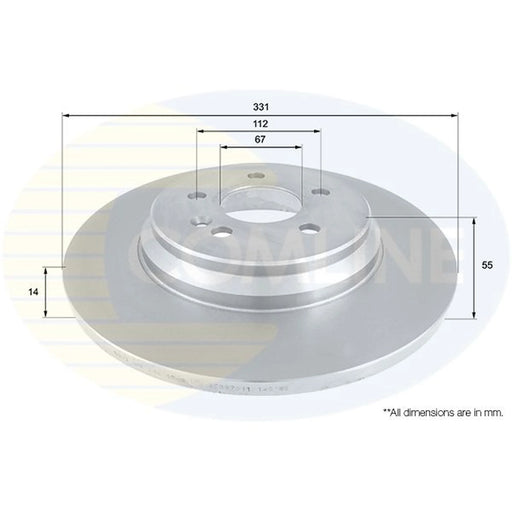 Comline 2 x Solid Rear Brake Discs ADC1634