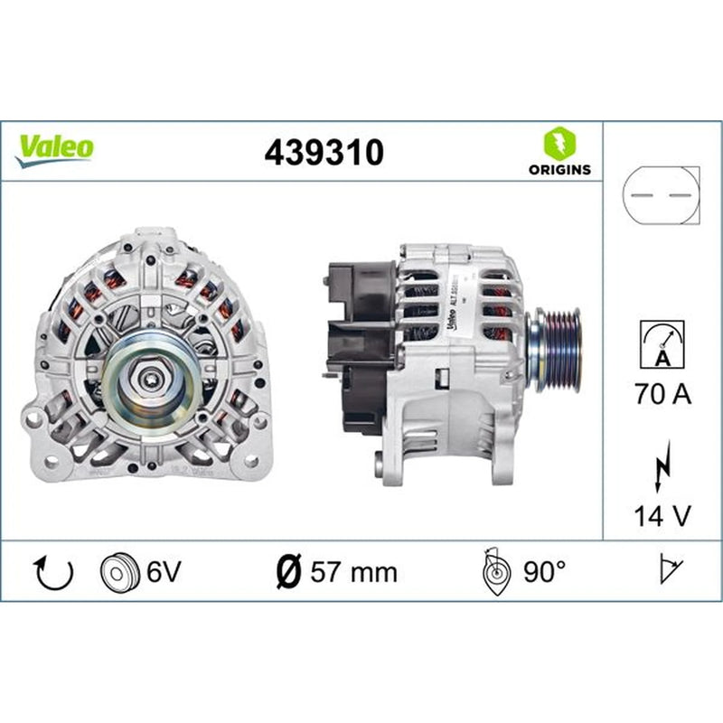 Valeo Car Alternator 12V 439310