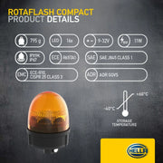 Hella Rotating Beacon Wide High 2XD 013 878-011