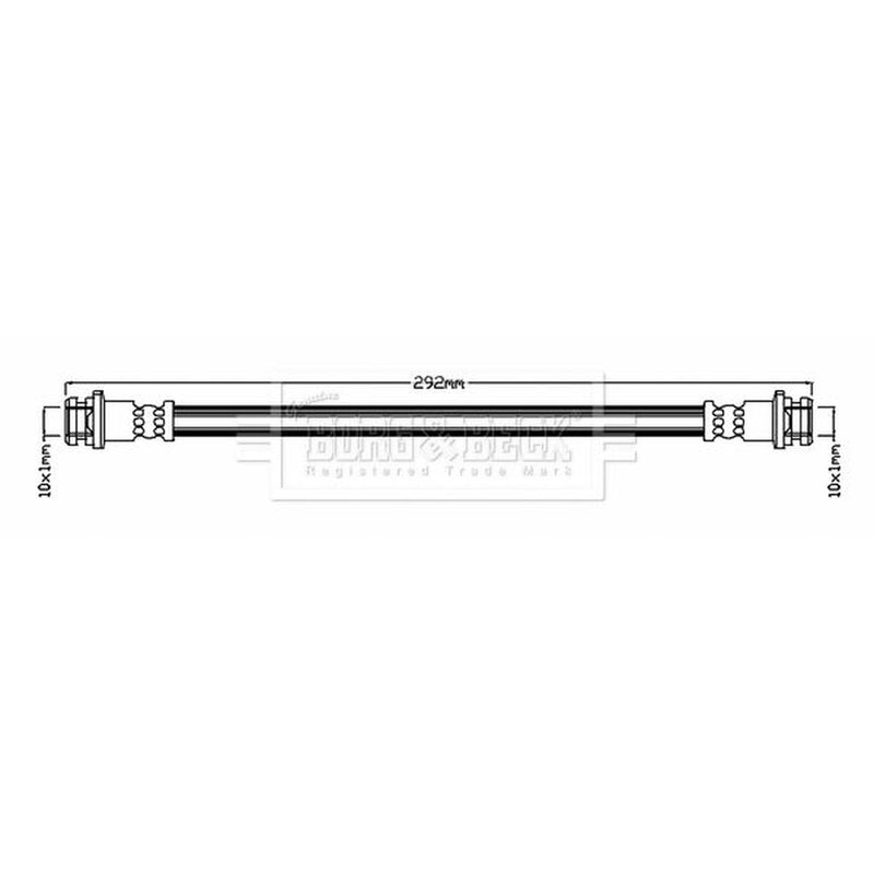 Borg & Beck Brake Hydraulic Hose Line Rear Left BBH8811