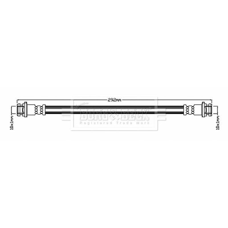 Borg & Beck Brake Hydraulic Hose Line Rear Left BBH8811