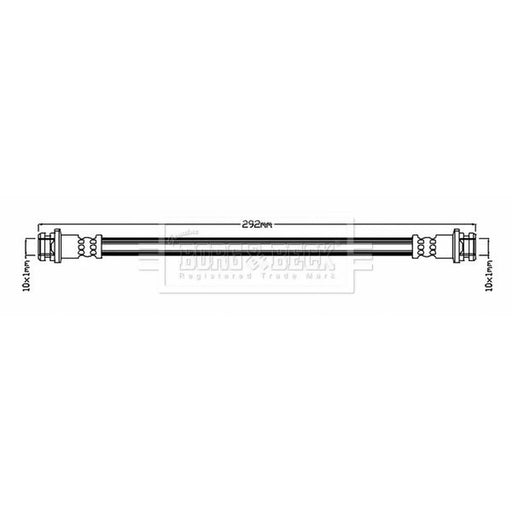Borg & Beck Brake Hydraulic Hose Line Rear Left BBH8811