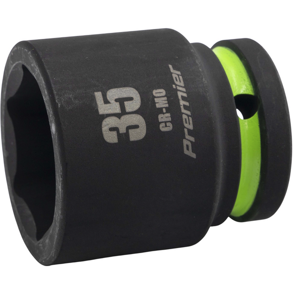 Sealey 3/4"Dr Impact Socket 35mm (Light Green Coded Ring)