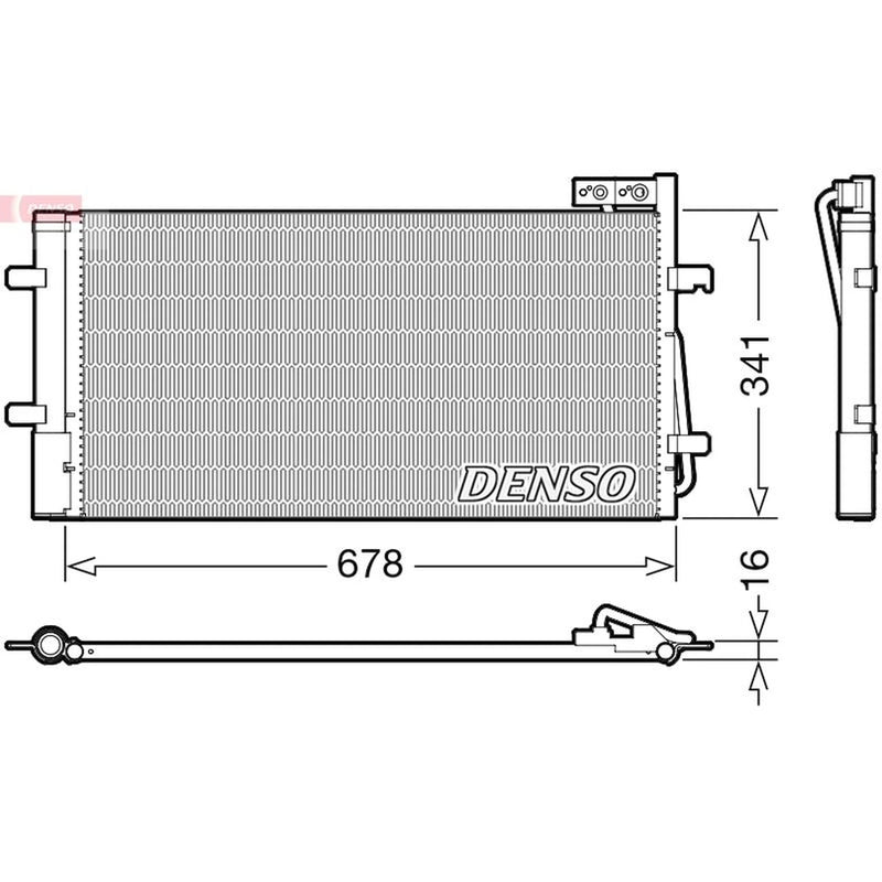 Denso Air Conditioning Condenser DCN02035