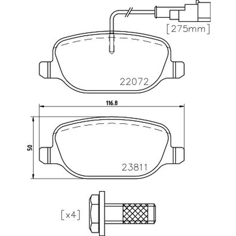Mintex Rear Brake Pad Set MDB3816