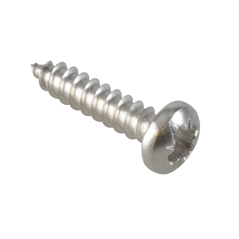 ForgeFix Self-Tapping Screw Pozi Compatible Pan Head SS 5/8in x 6 ForgePack 50