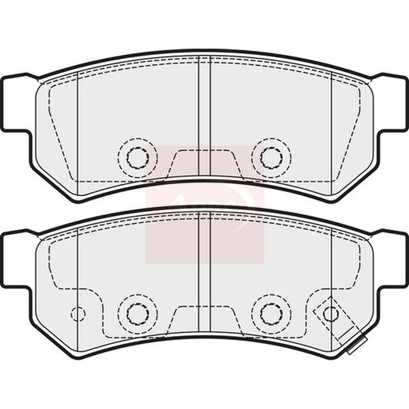 Apec Rear Brake Pad Set PAD2011