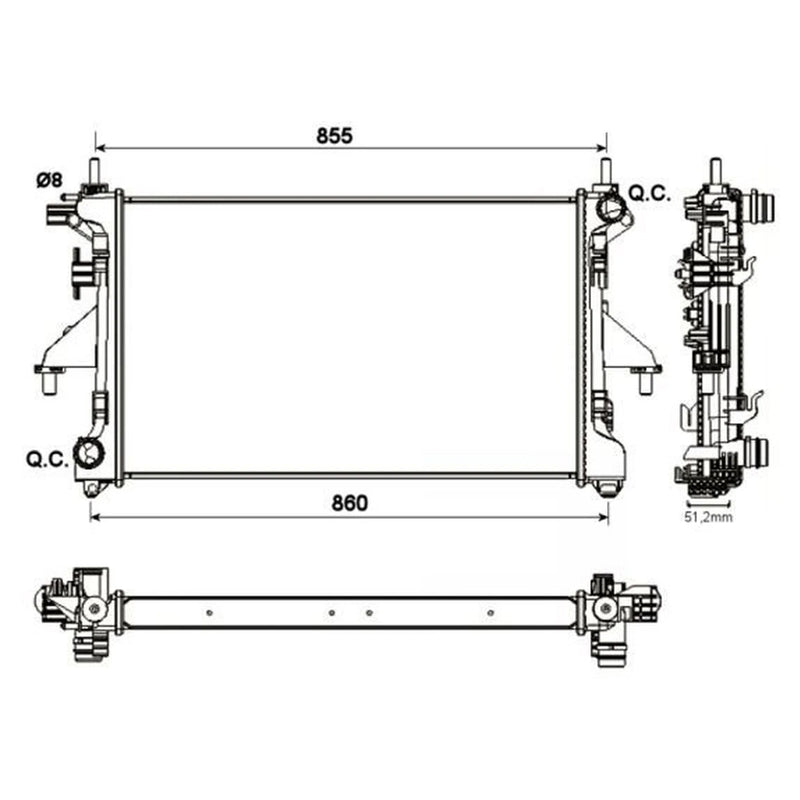 NRF Engine Radiator 54204A