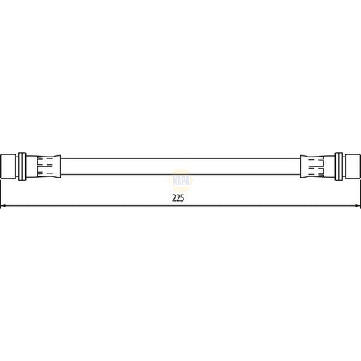 NAPA Brake Hydraulic Hose Line Rear Left NBH1184