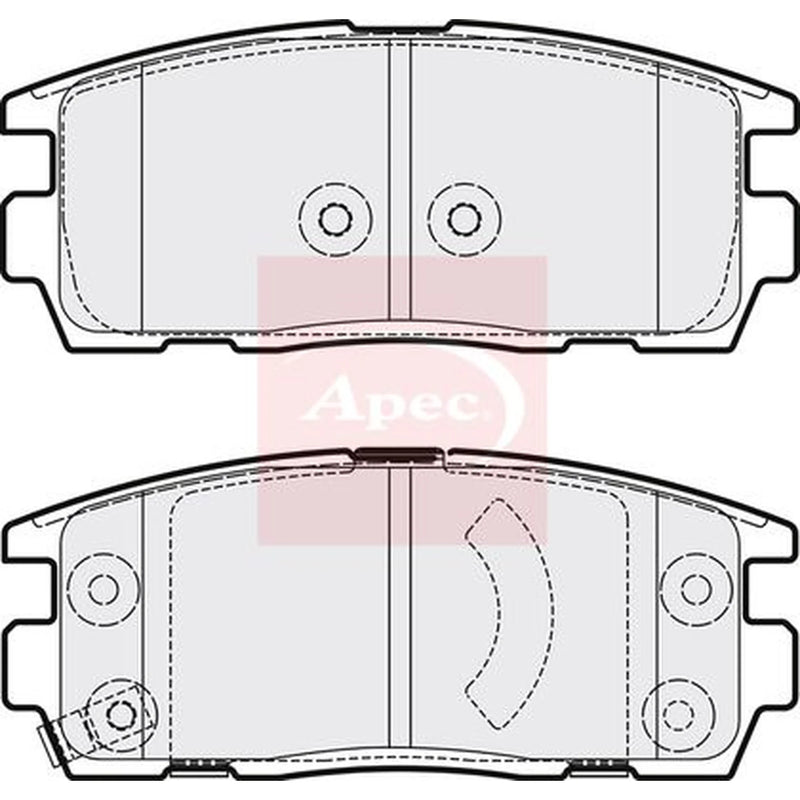 Apec Rear Brake Pad Set PAD1573