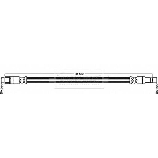 Borg & Beck Brake Hydraulic Hose Line Rear Left BBH8119