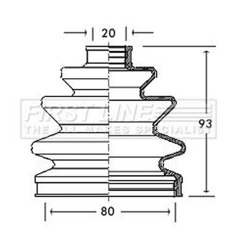 First Line Drive Shaft Bellow Kit Front Left FCB2171