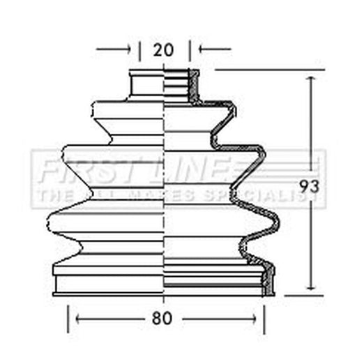 First Line Drive Shaft Bellow Kit Front Left FCB2171