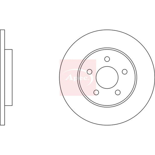 Apec 2 x Solid Rear Brake Discs DSK2058