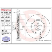 Brembo 2 x Steel Front Brake Disc Hub Brake Discs 09.D069.33