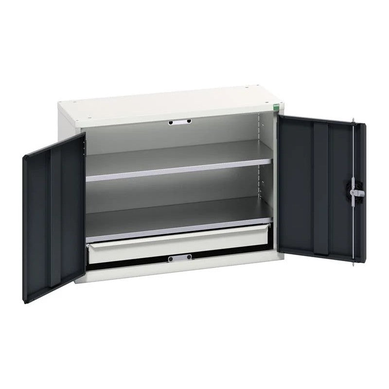 Bott Verso Economy Wall Cupboard 2 Shelf + 1 Drawer 800mm Anthracite Grey