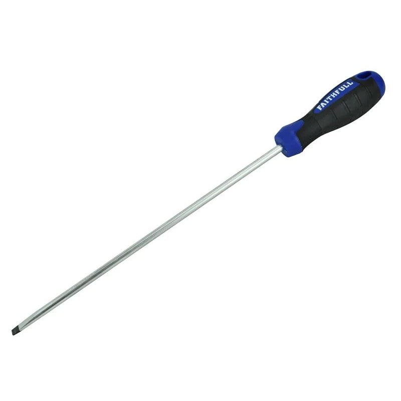 Faithfull Soft Grip Screwdriver Flared Slotted Tip 10.0 200-300mm