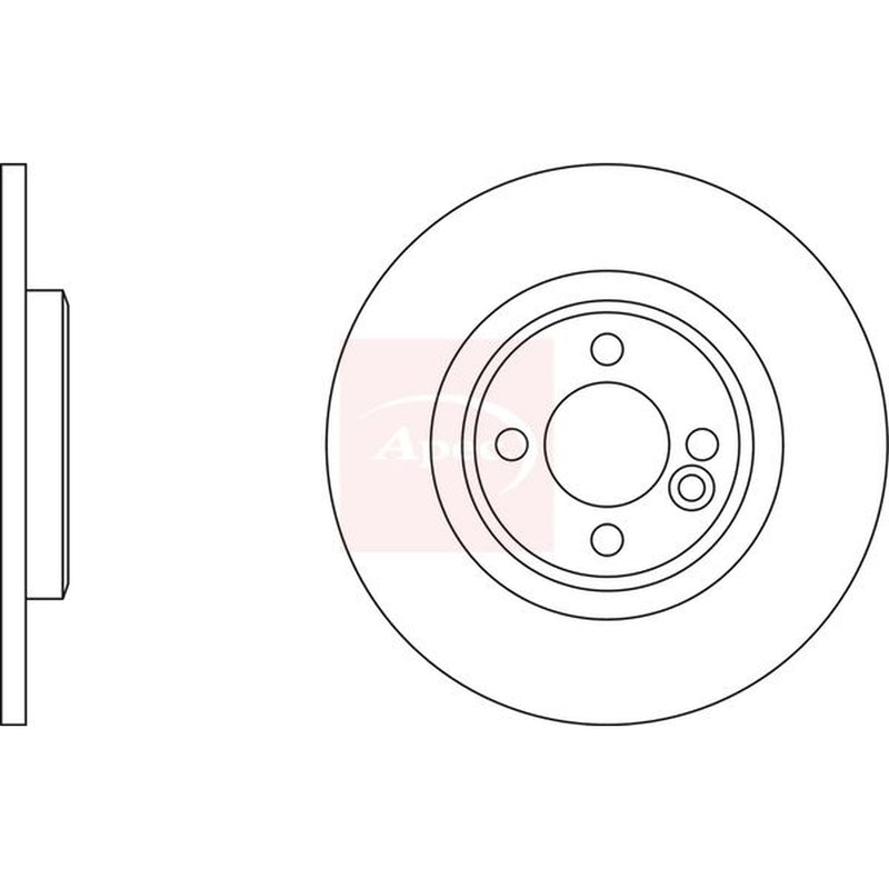 Apec 2 x Solid Rear Brake Discs DSK2851