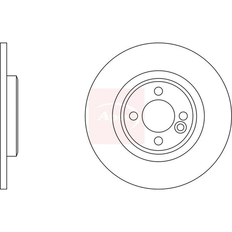 Apec 2 x Solid Rear Brake Discs DSK2851