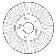 Borg & Beck 2 x Vented Front Brake Discs BBD4593