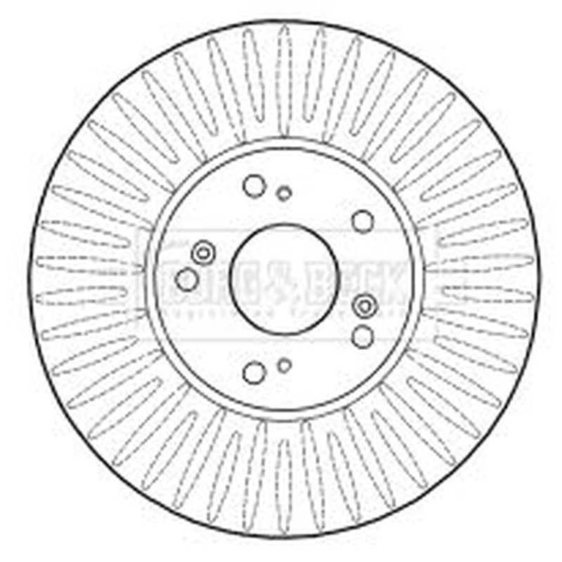 Borg & Beck 2 x Vented Front Brake Discs BBD4593