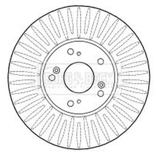 Borg & Beck 2 x Vented Front Brake Discs BBD4593