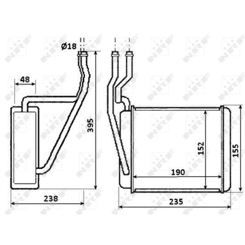 NRF Heater Matrix Core Heat Exchanger 54231
