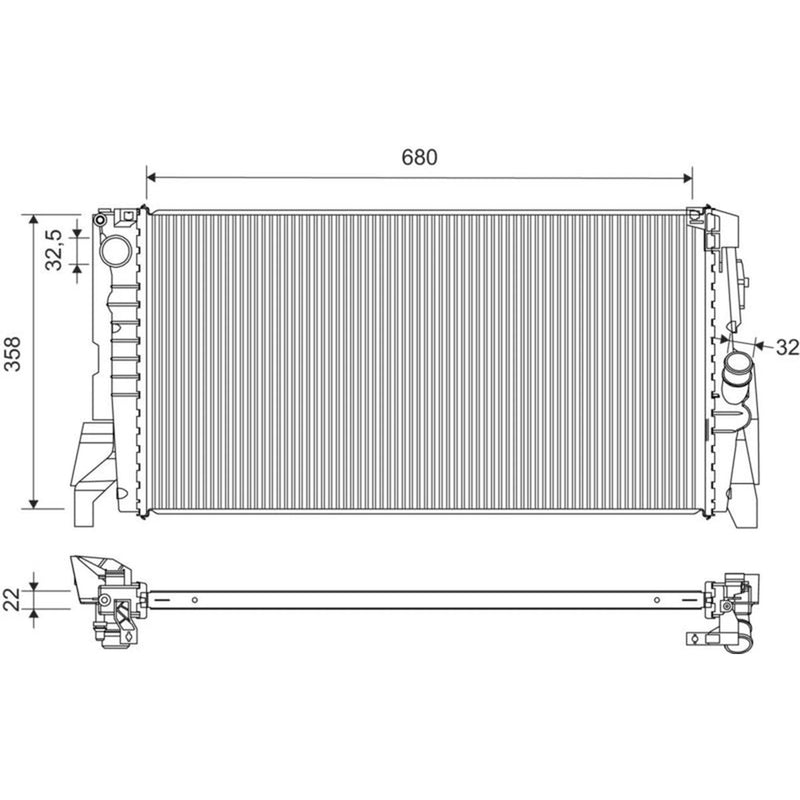 Valeo Engine Radiator 701448