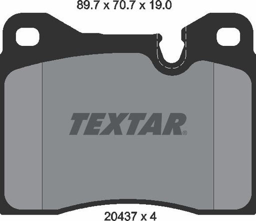 TEXTAR 2043702 Brake Pad Set Front For Teves System Fits BMW 5 Series 6 Series TEXTAR - Town Parts