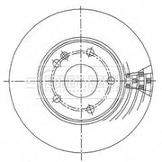 Borg & Beck 2 x Vented Front Brake Discs BBD4486
