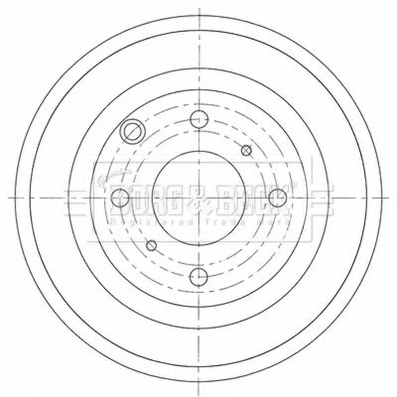 Borg & Beck Brake Drum Assembly Rear BBR7266