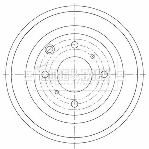 Borg & Beck Brake Drum Assembly Rear BBR7266