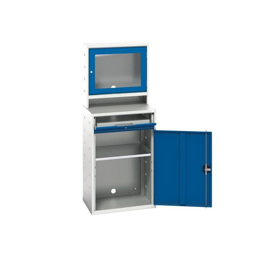 Bott Verso Computer Cupboard 650 x 550 x 1650mm Gentian Blue - 16928001.11
