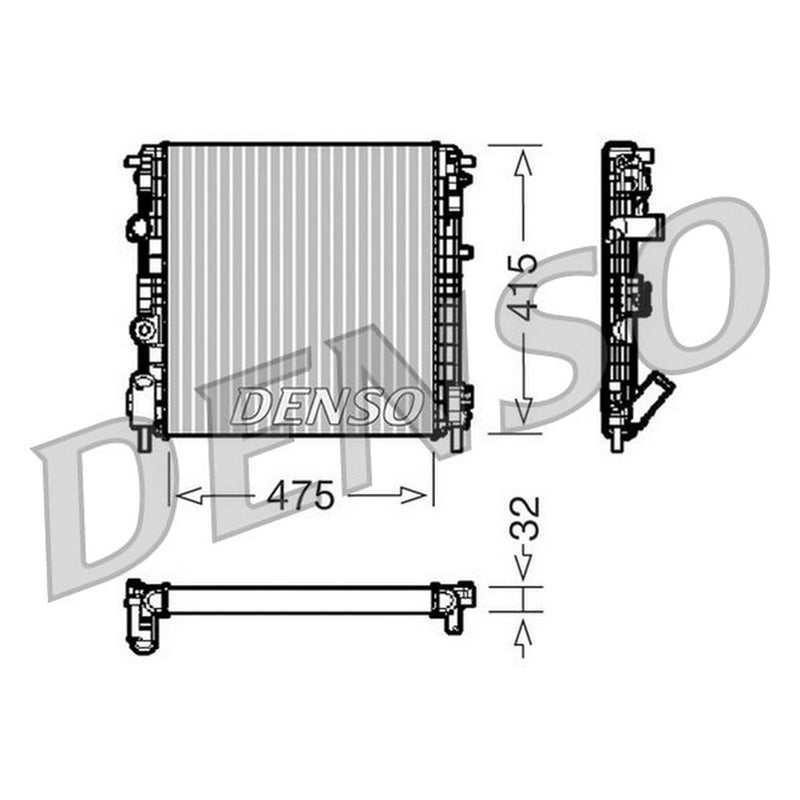 Denso Engine Radiator DRM23015