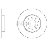 Fahren 2 x Solid Rear Brake Discs FBD6796