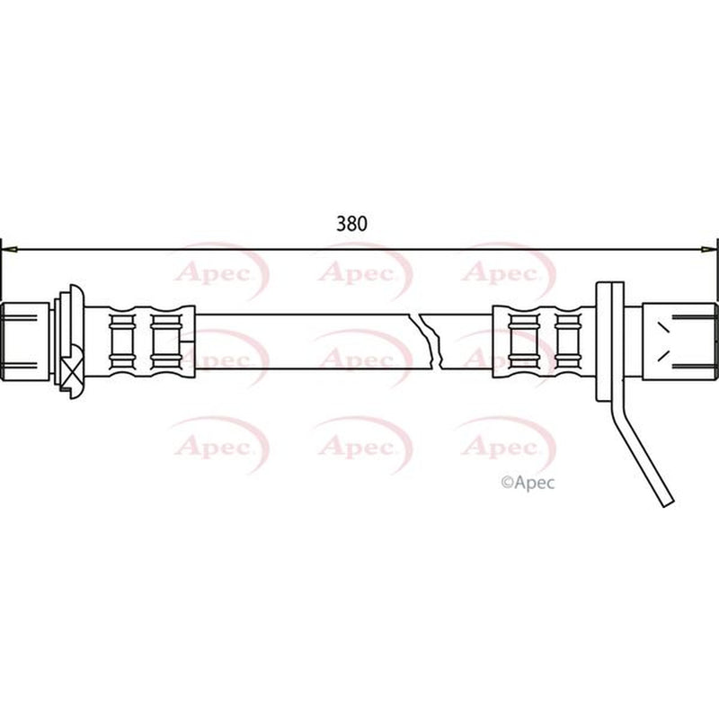 Apec Brake Hydraulic Hose Line Rear Left HOS3009