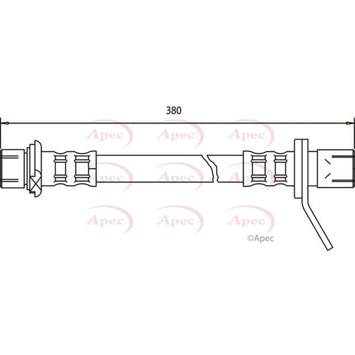 Apec Brake Hydraulic Hose Line Rear Left HOS3009