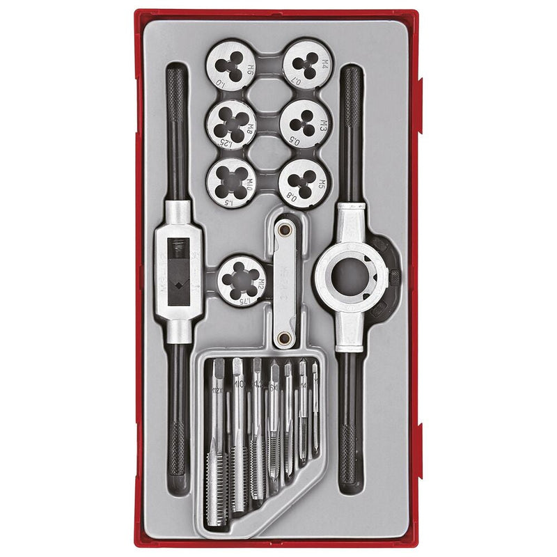 Teng Tools TT1 Tap and Die Set 17 Piece Cutting Tool Kit