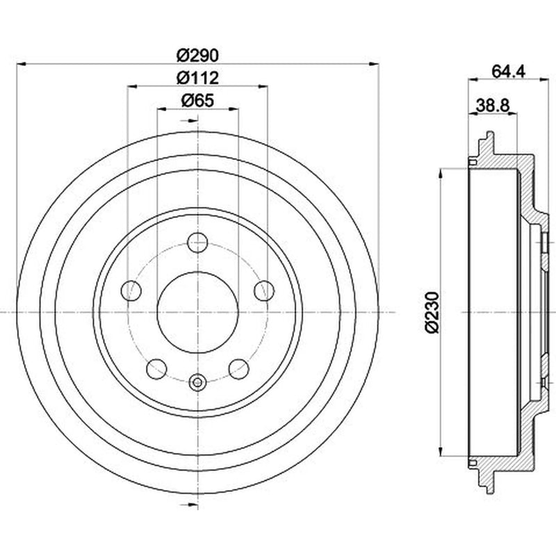 Mintex Brake Drum Assembly Rear MBD366