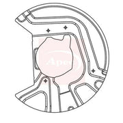 Apec Brake Disc Splash Guard Front Right ASG1072