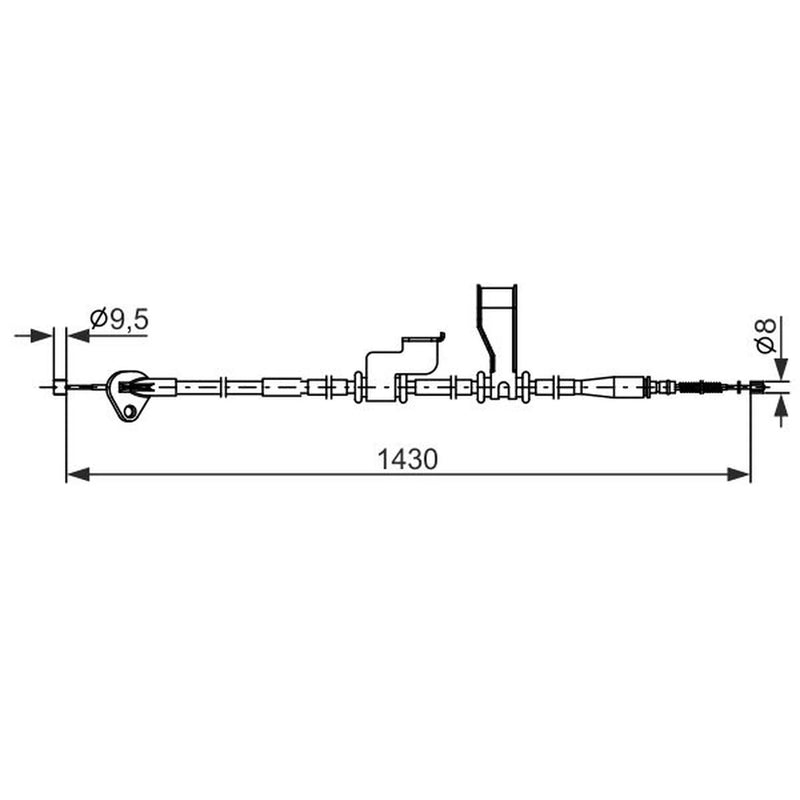 Bosch Handbrake Cable Left Rear 1 987 482 835