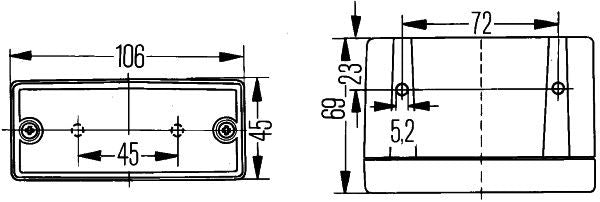 Hella 2NE 006 609-007 Rear Fog Light