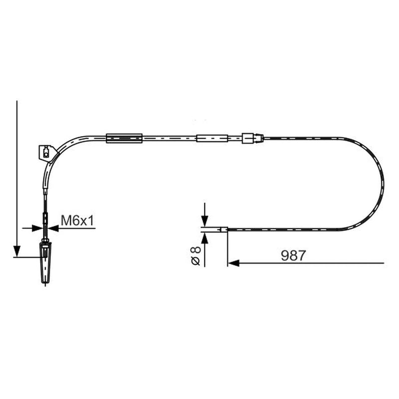Bosch Handbrake Cable Front 1 987 477 962